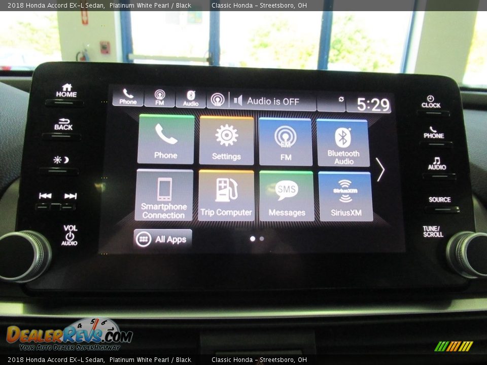 2018 Honda Accord EX-L Sedan Platinum White Pearl / Black Photo #36
