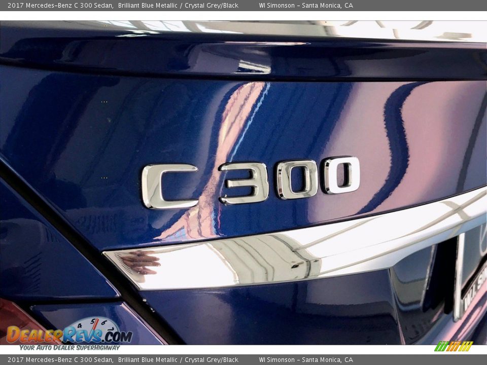 2017 Mercedes-Benz C 300 Sedan Brilliant Blue Metallic / Crystal Grey/Black Photo #27
