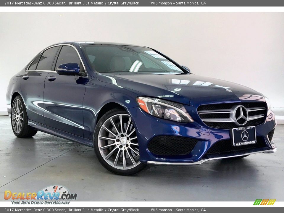2017 Mercedes-Benz C 300 Sedan Brilliant Blue Metallic / Crystal Grey/Black Photo #34