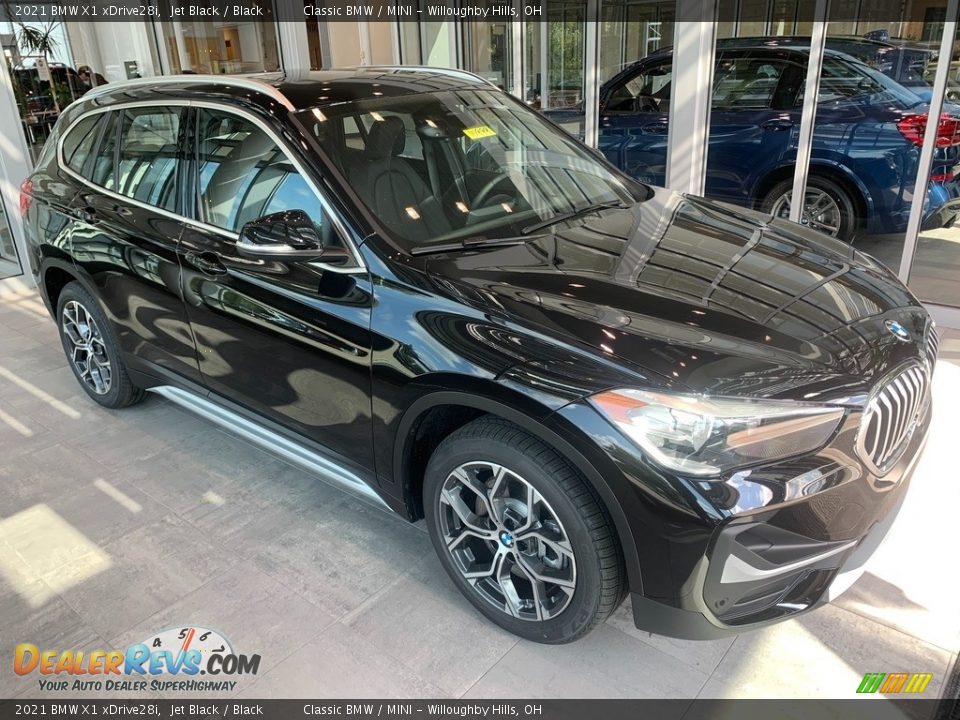 2021 BMW X1 xDrive28i Jet Black / Black Photo #1