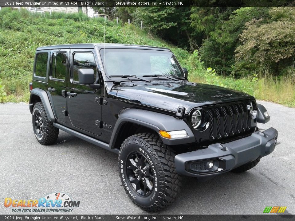 Black 2021 Jeep Wrangler Unlimited Willys 4x4 Photo #4