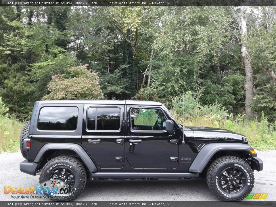 Black 2021 Jeep Wrangler Unlimited Willys 4x4 Photo #5