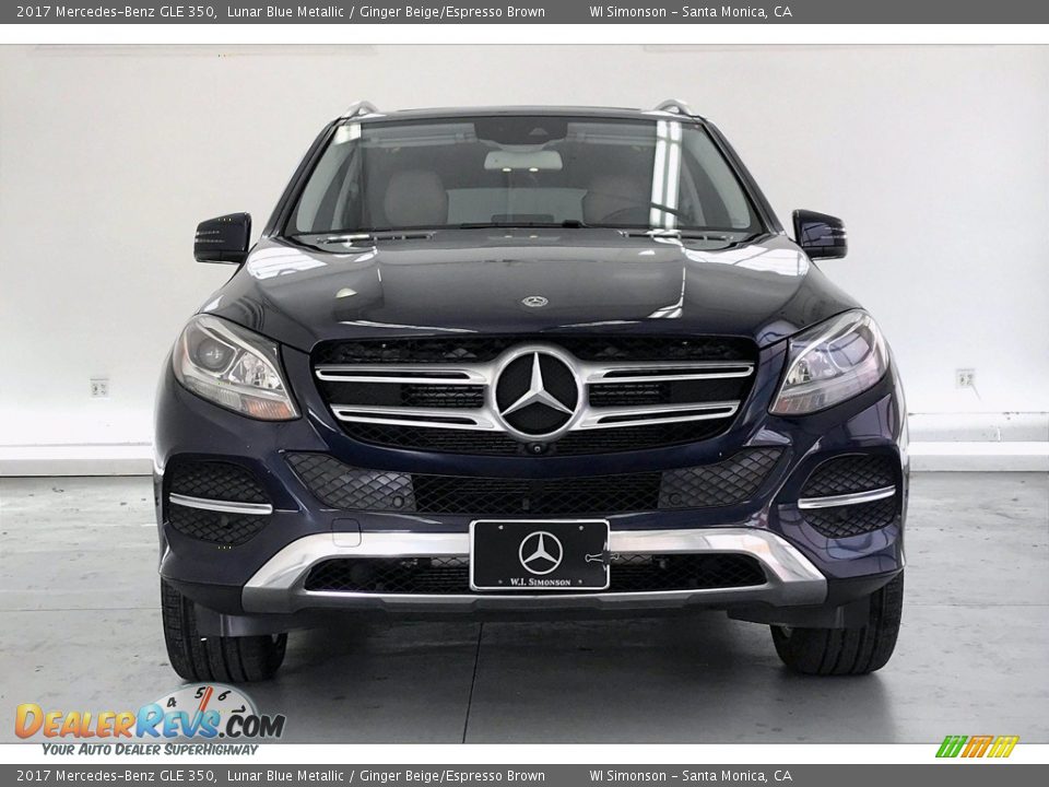 2017 Mercedes-Benz GLE 350 Lunar Blue Metallic / Ginger Beige/Espresso Brown Photo #2