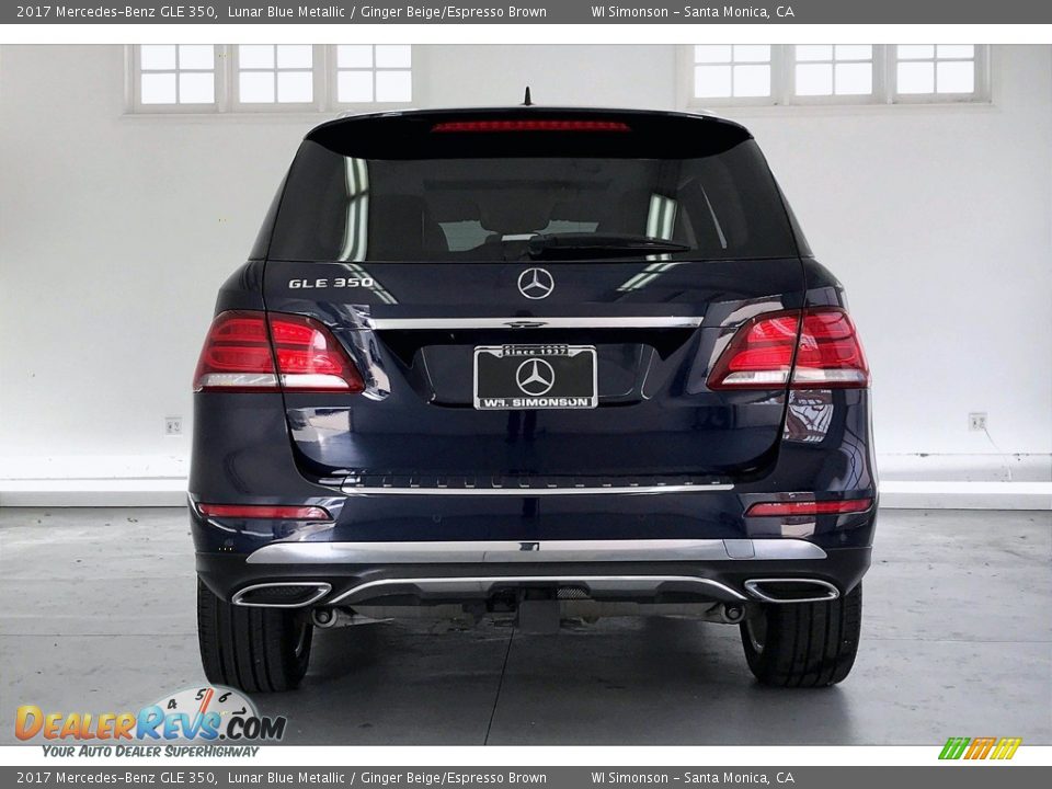 2017 Mercedes-Benz GLE 350 Lunar Blue Metallic / Ginger Beige/Espresso Brown Photo #3