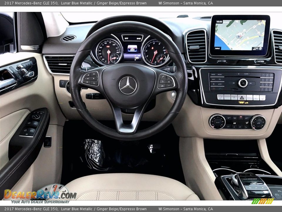 2017 Mercedes-Benz GLE 350 Lunar Blue Metallic / Ginger Beige/Espresso Brown Photo #4