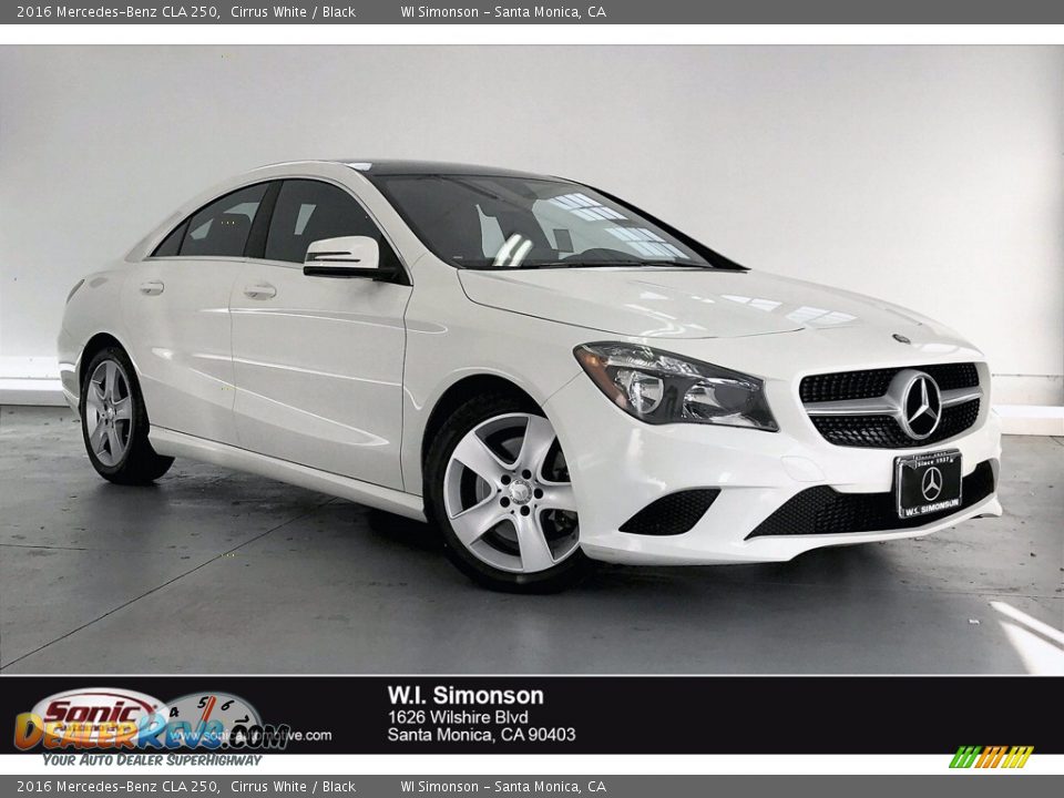 2016 Mercedes-Benz CLA 250 Cirrus White / Black Photo #1