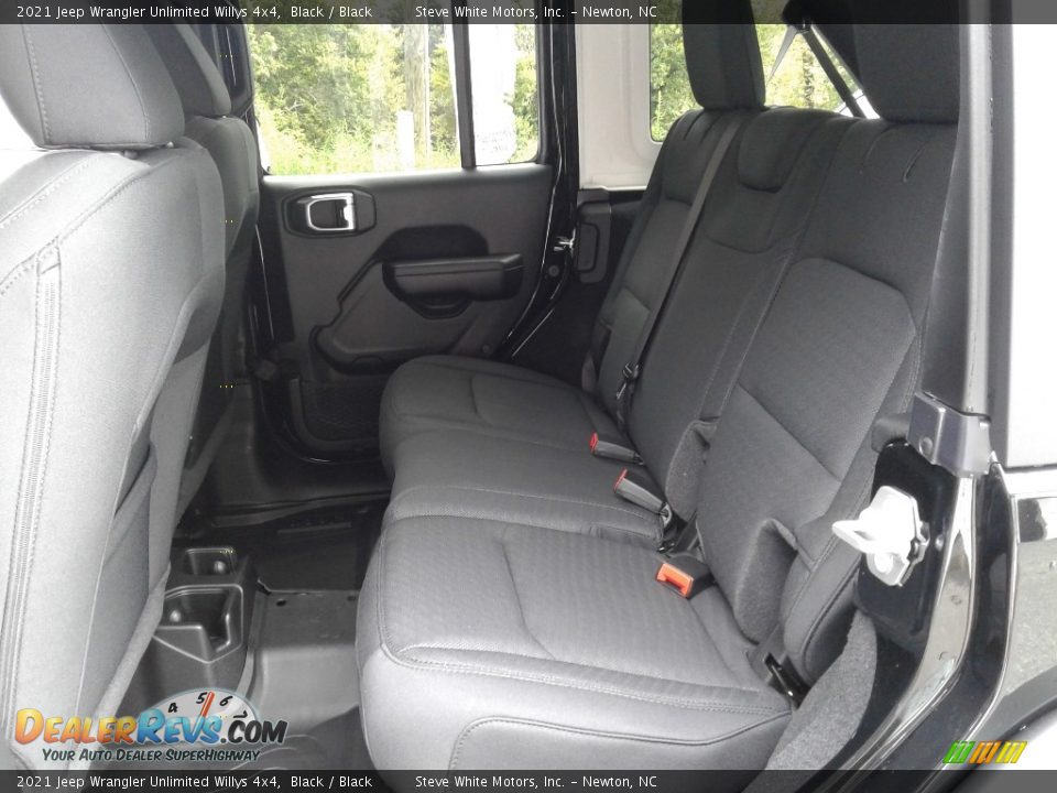 Rear Seat of 2021 Jeep Wrangler Unlimited Willys 4x4 Photo #13