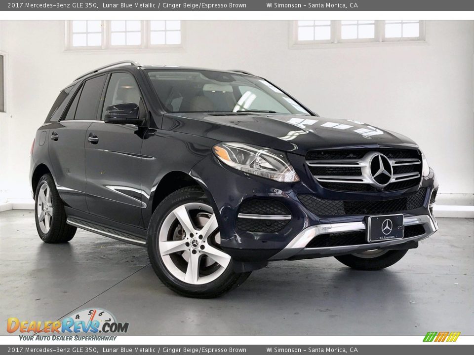 2017 Mercedes-Benz GLE 350 Lunar Blue Metallic / Ginger Beige/Espresso Brown Photo #34