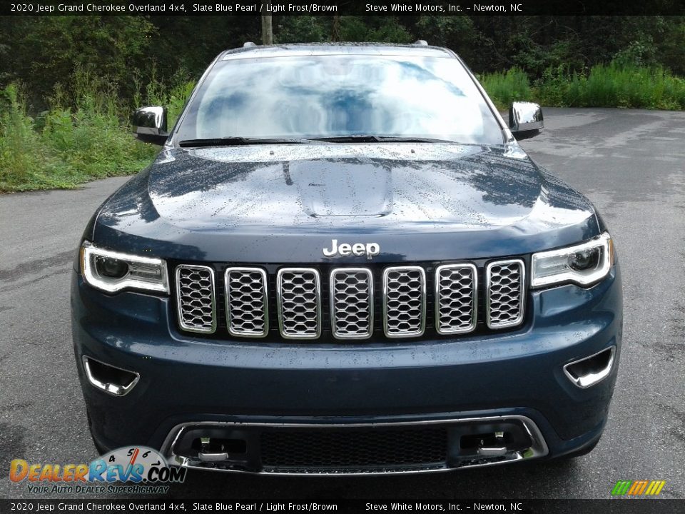 2020 Jeep Grand Cherokee Overland 4x4 Slate Blue Pearl / Light Frost/Brown Photo #3