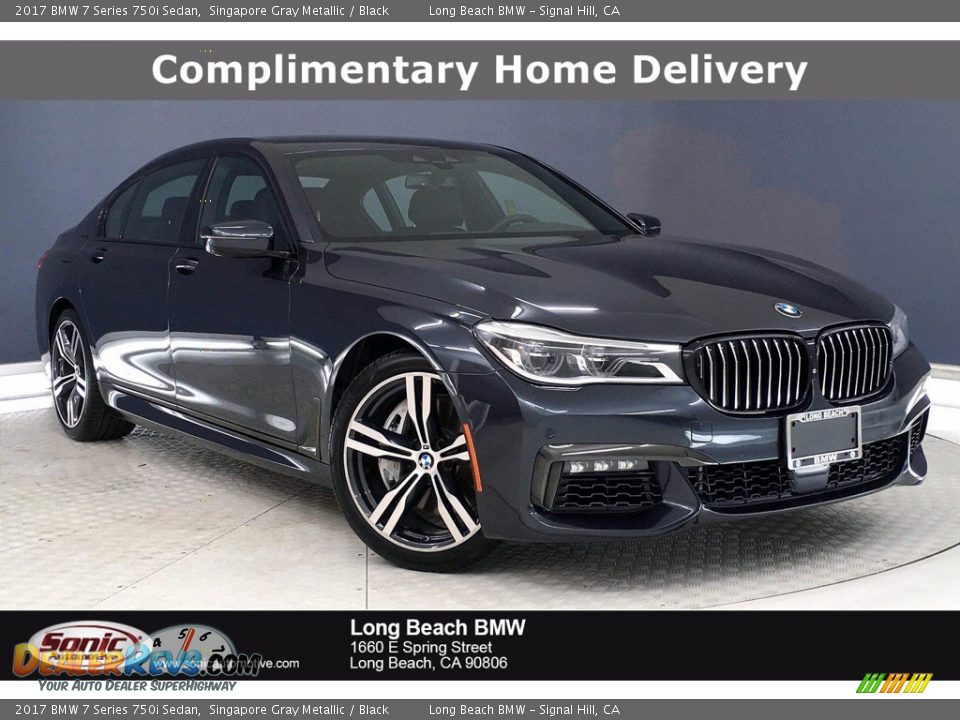 2017 BMW 7 Series 750i Sedan Singapore Gray Metallic / Black Photo #1