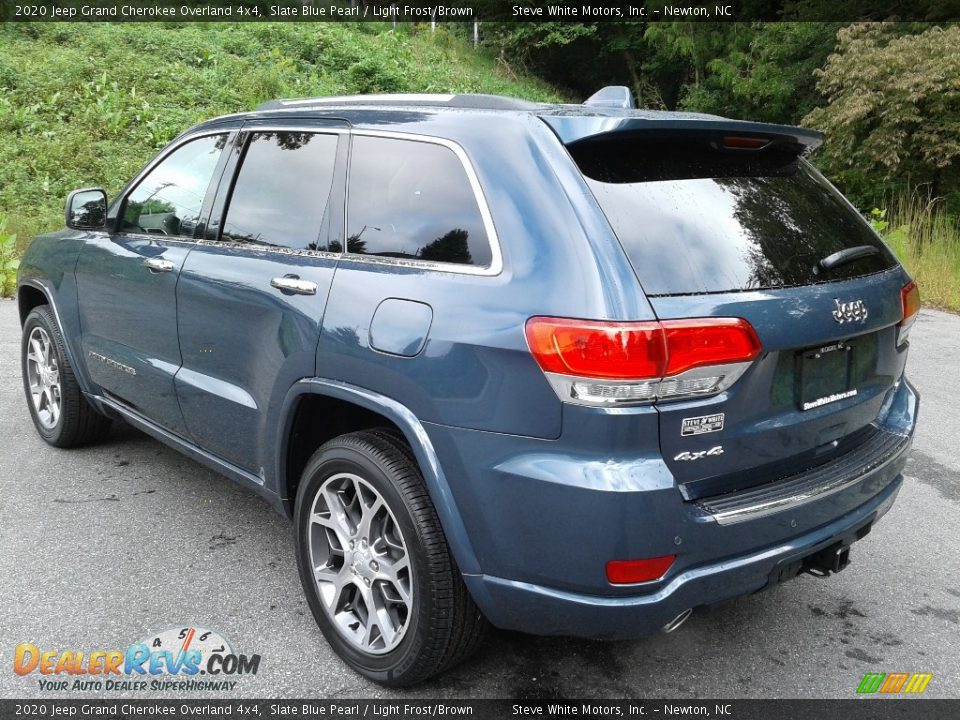 2020 Jeep Grand Cherokee Overland 4x4 Slate Blue Pearl / Light Frost/Brown Photo #8