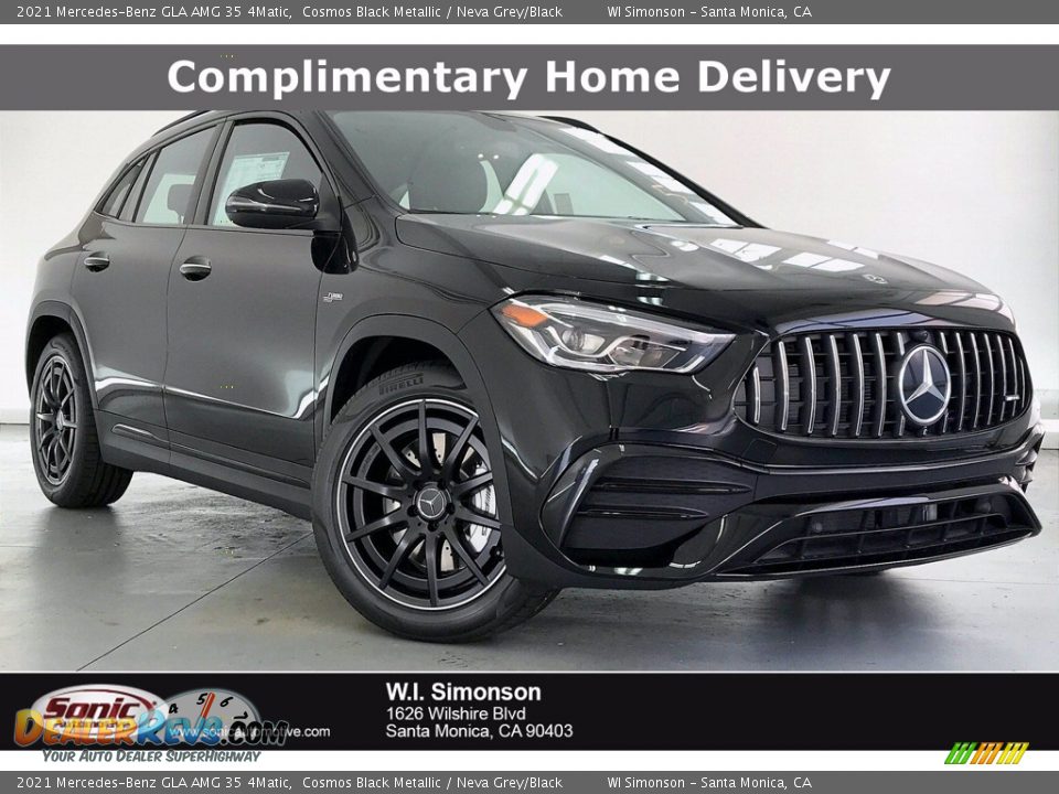 2021 Mercedes-Benz GLA AMG 35 4Matic Cosmos Black Metallic / Neva Grey/Black Photo #1