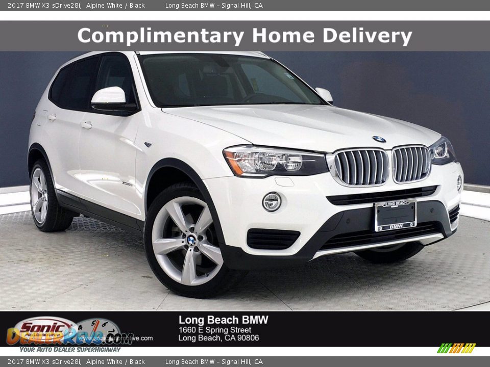 2017 BMW X3 sDrive28i Alpine White / Black Photo #1