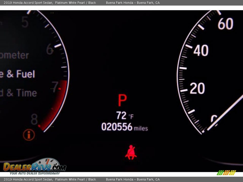 2019 Honda Accord Sport Sedan Platinum White Pearl / Black Photo #6