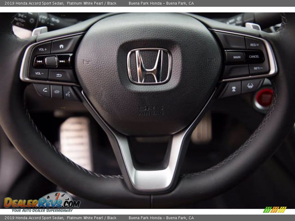2019 Honda Accord Sport Sedan Platinum White Pearl / Black Photo #13