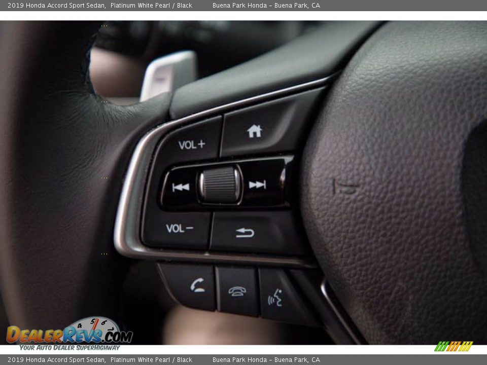 2019 Honda Accord Sport Sedan Platinum White Pearl / Black Photo #14