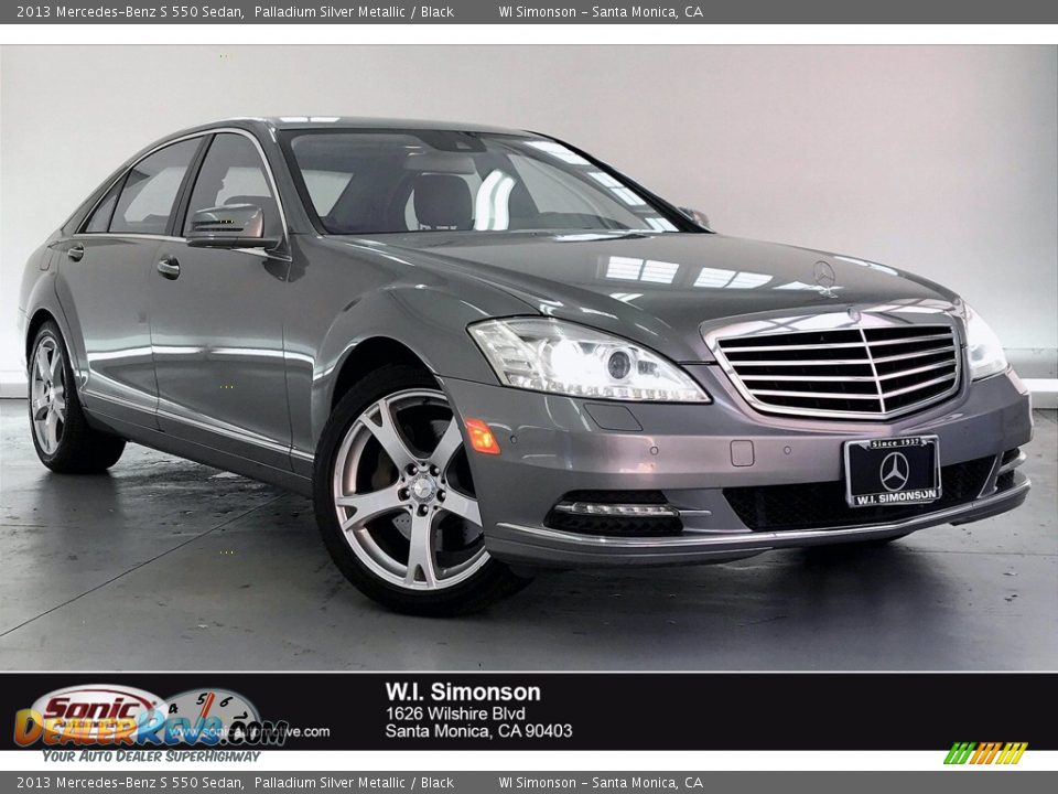 2013 Mercedes-Benz S 550 Sedan Palladium Silver Metallic / Black Photo #1