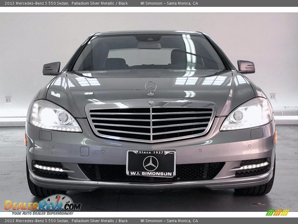 2013 Mercedes-Benz S 550 Sedan Palladium Silver Metallic / Black Photo #2