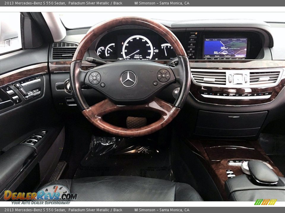 2013 Mercedes-Benz S 550 Sedan Palladium Silver Metallic / Black Photo #4