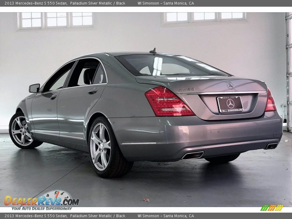 2013 Mercedes-Benz S 550 Sedan Palladium Silver Metallic / Black Photo #10