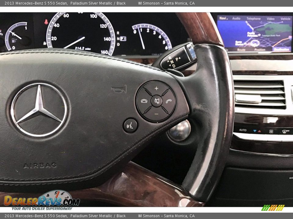 2013 Mercedes-Benz S 550 Sedan Palladium Silver Metallic / Black Photo #19