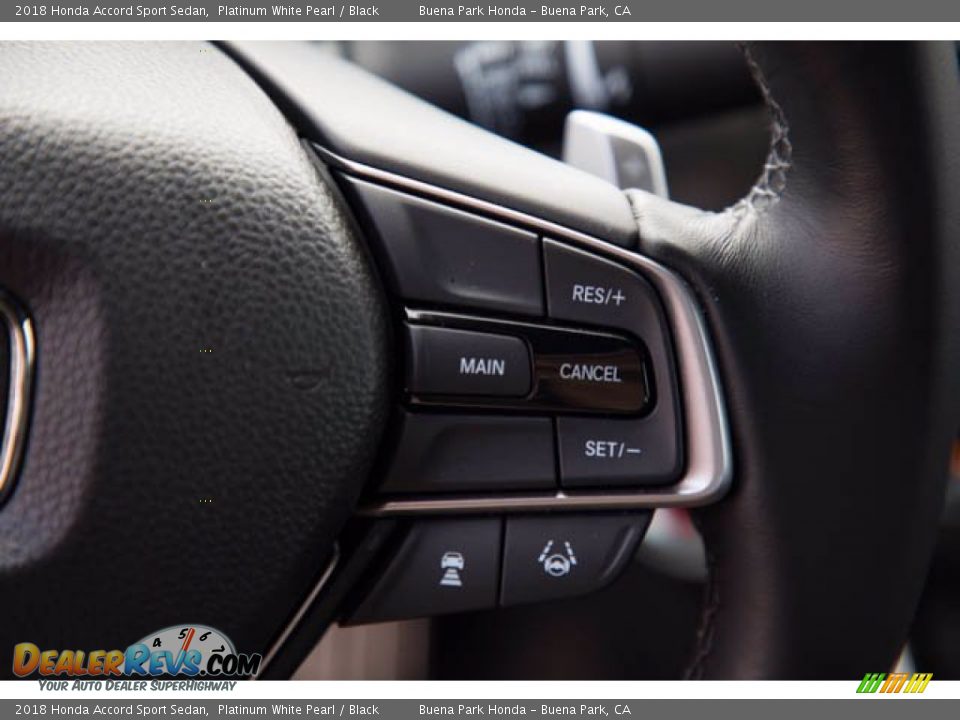 2018 Honda Accord Sport Sedan Platinum White Pearl / Black Photo #15