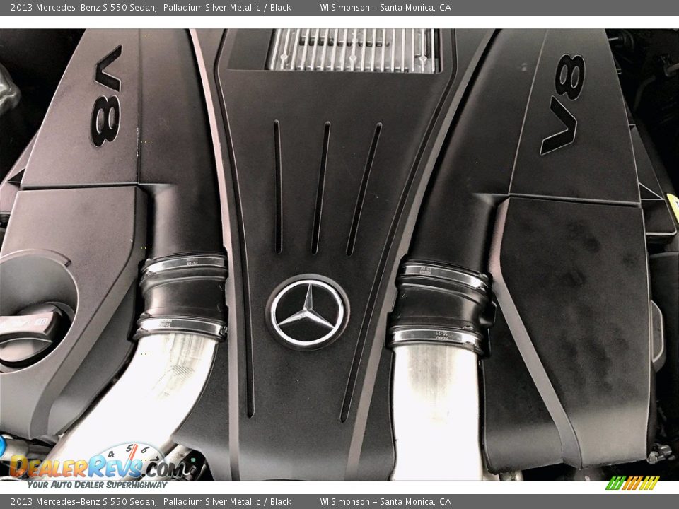 2013 Mercedes-Benz S 550 Sedan Palladium Silver Metallic / Black Photo #31