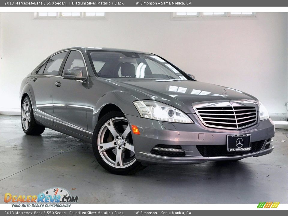 2013 Mercedes-Benz S 550 Sedan Palladium Silver Metallic / Black Photo #34