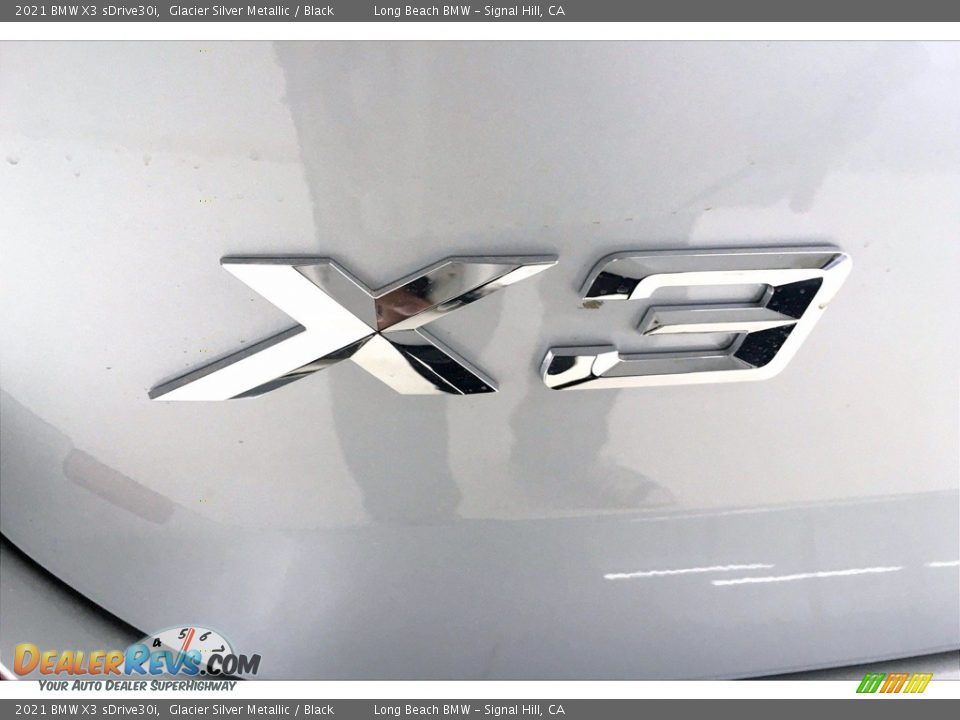 2021 BMW X3 sDrive30i Glacier Silver Metallic / Black Photo #16