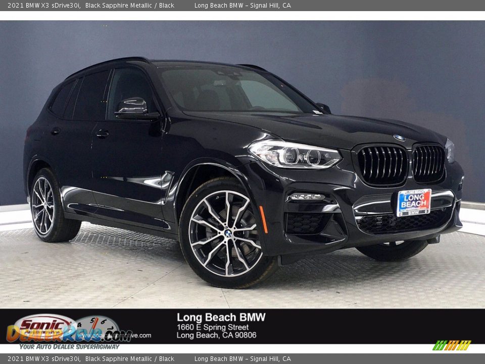 2021 BMW X3 sDrive30i Black Sapphire Metallic / Black Photo #1