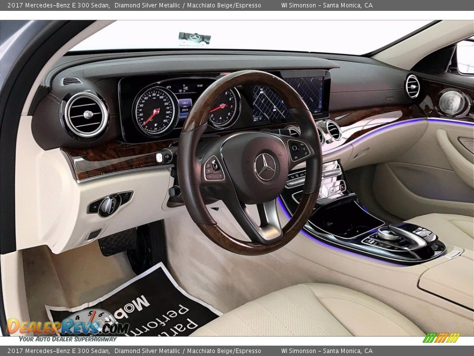 2017 Mercedes-Benz E 300 Sedan Diamond Silver Metallic / Macchiato Beige/Espresso Photo #22