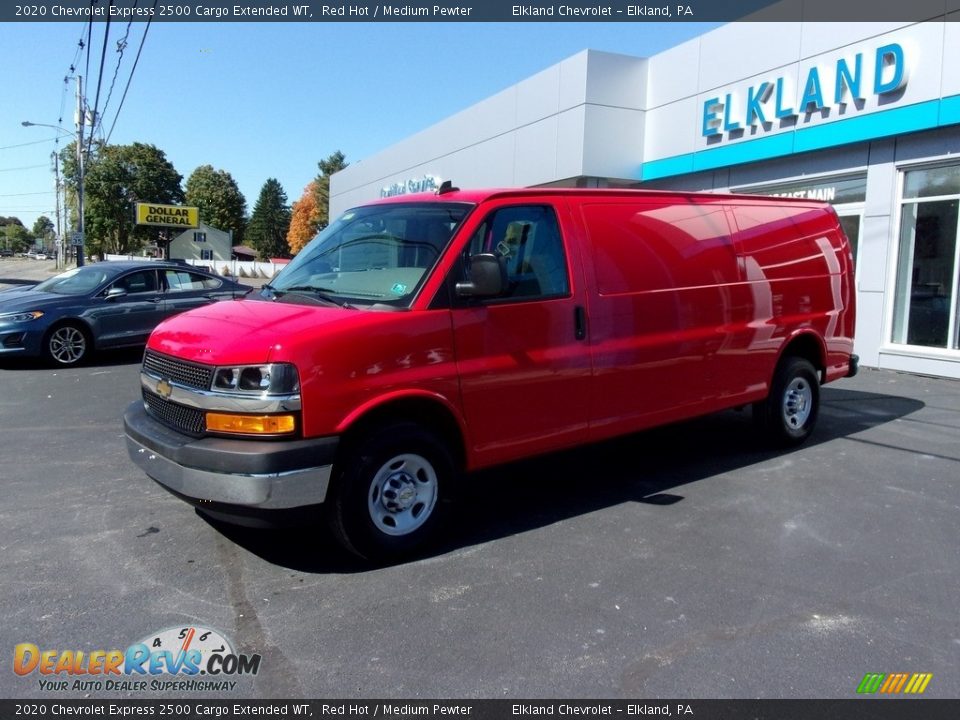 2020 Chevrolet Express 2500 Cargo Extended WT Red Hot / Medium Pewter Photo #1