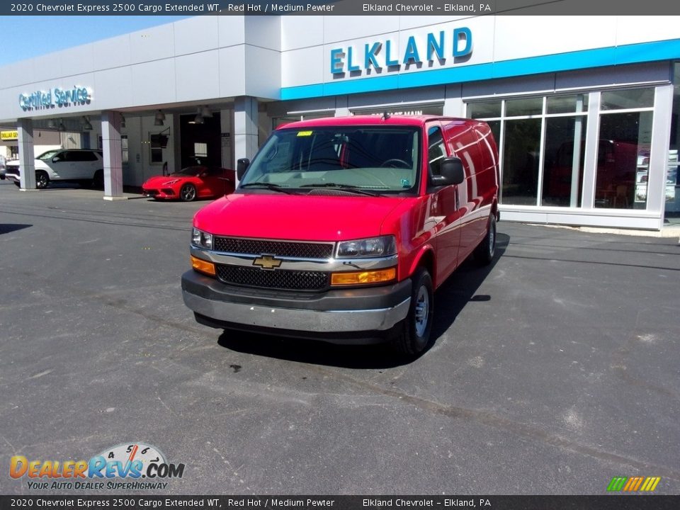 2020 Chevrolet Express 2500 Cargo Extended WT Red Hot / Medium Pewter Photo #3