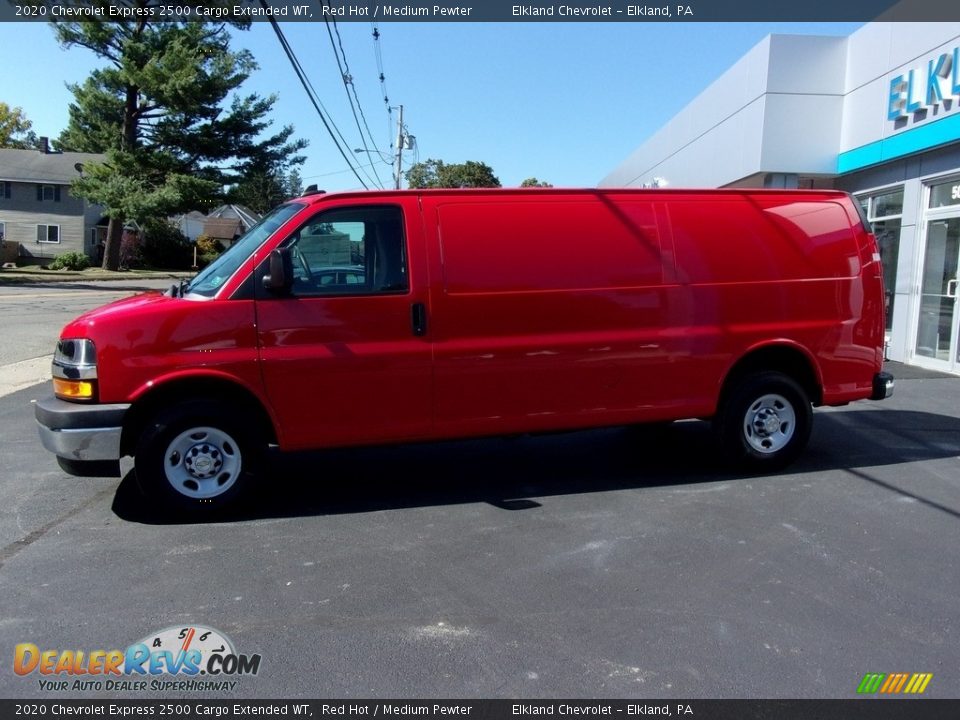 2020 Chevrolet Express 2500 Cargo Extended WT Red Hot / Medium Pewter Photo #4