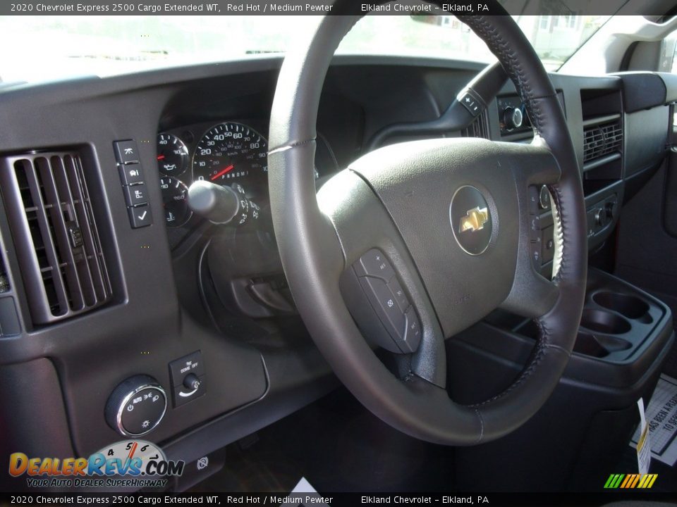 2020 Chevrolet Express 2500 Cargo Extended WT Red Hot / Medium Pewter Photo #21
