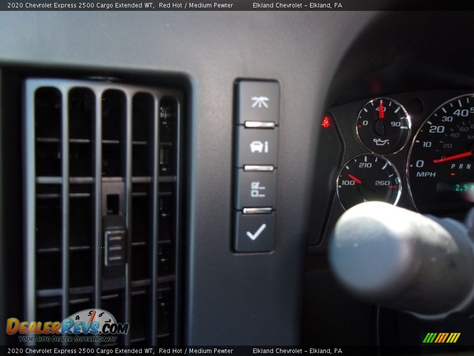 2020 Chevrolet Express 2500 Cargo Extended WT Red Hot / Medium Pewter Photo #25