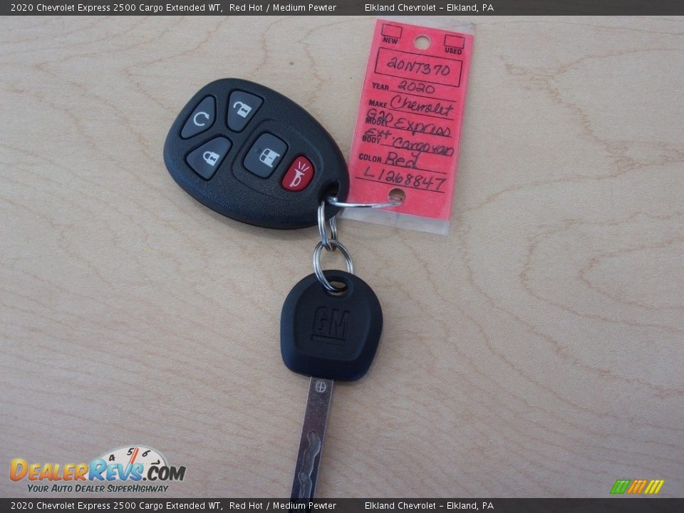 2020 Chevrolet Express 2500 Cargo Extended WT Red Hot / Medium Pewter Photo #33