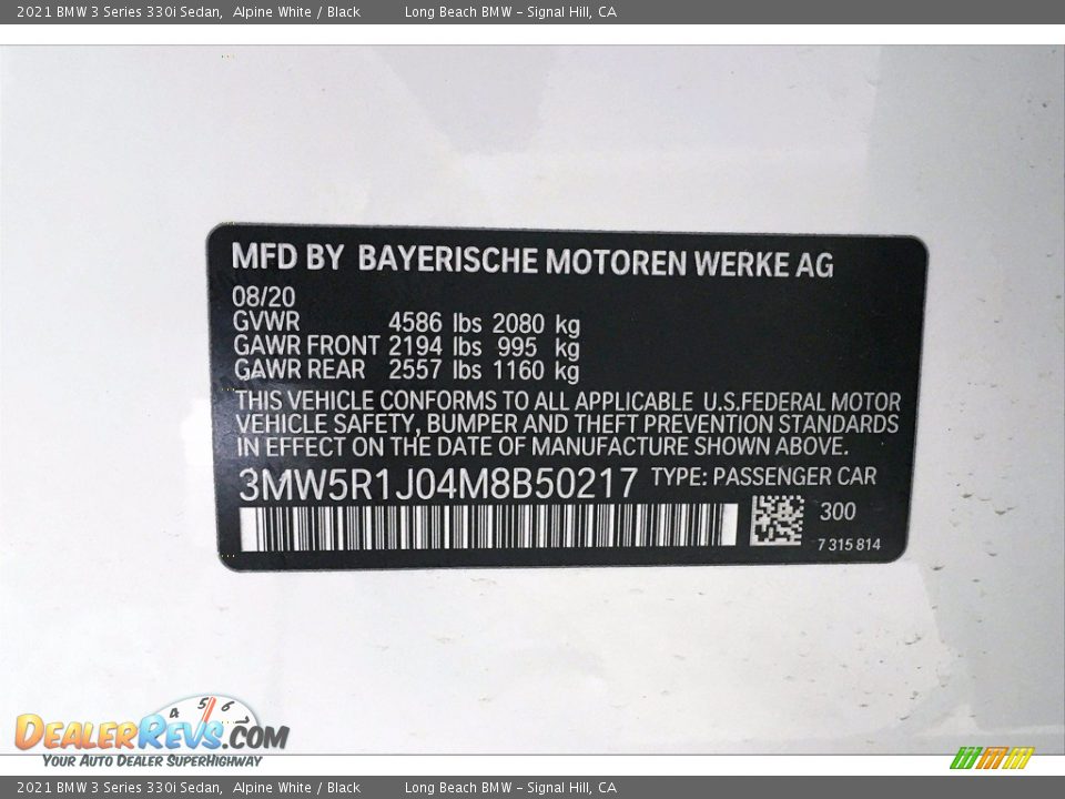 2021 BMW 3 Series 330i Sedan Alpine White / Black Photo #18