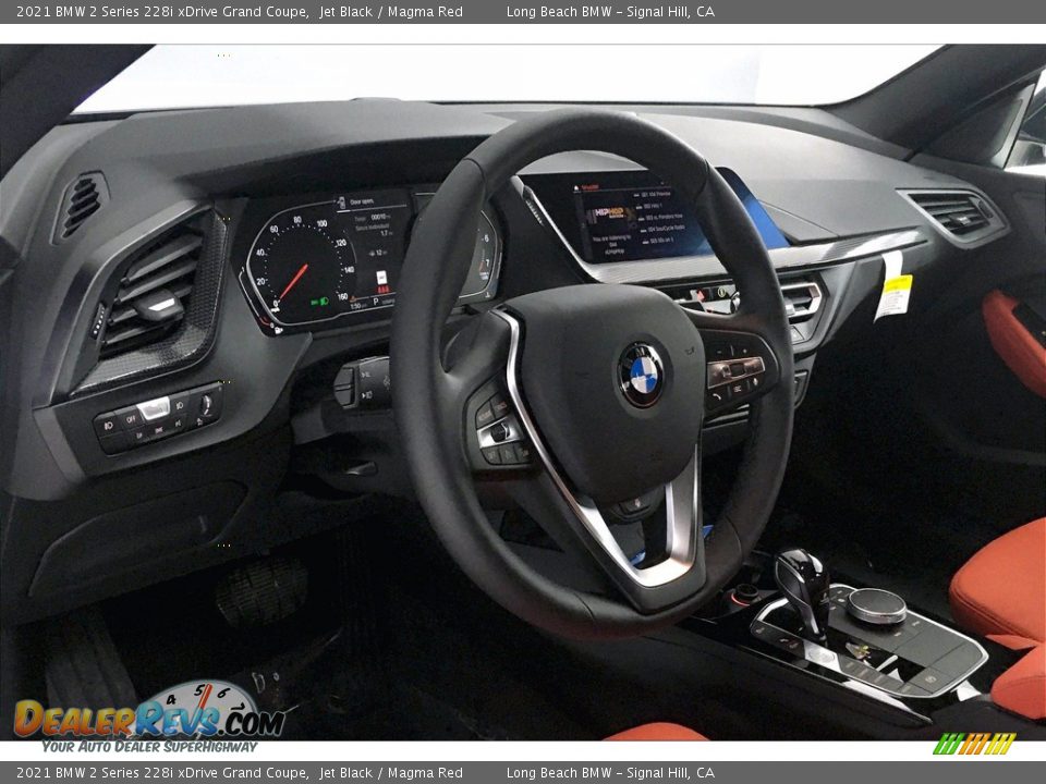 2021 BMW 2 Series 228i xDrive Grand Coupe Jet Black / Magma Red Photo #7