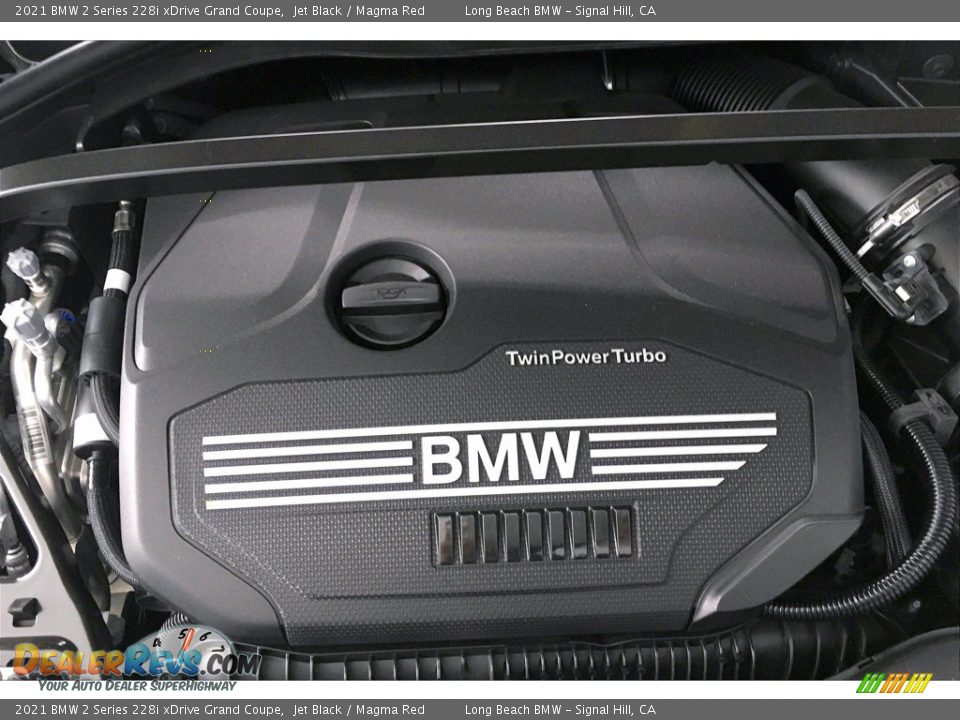 2021 BMW 2 Series 228i xDrive Grand Coupe Jet Black / Magma Red Photo #11