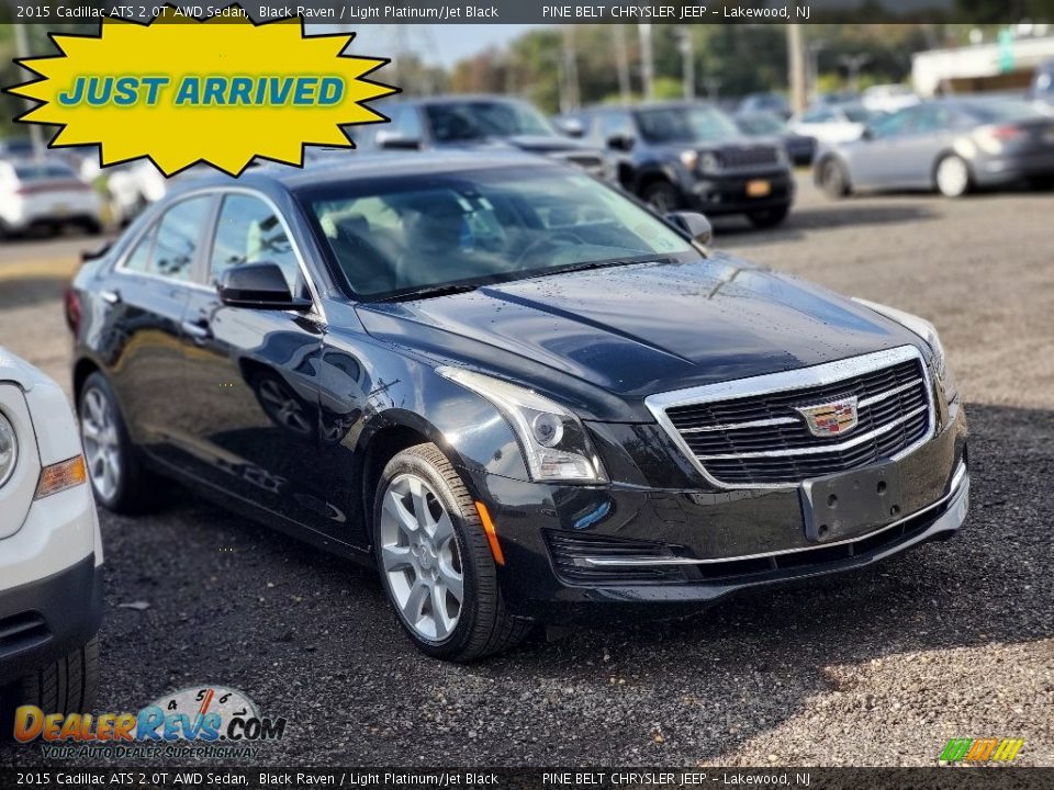 2015 Cadillac ATS 2.0T AWD Sedan Black Raven / Light Platinum/Jet Black Photo #1