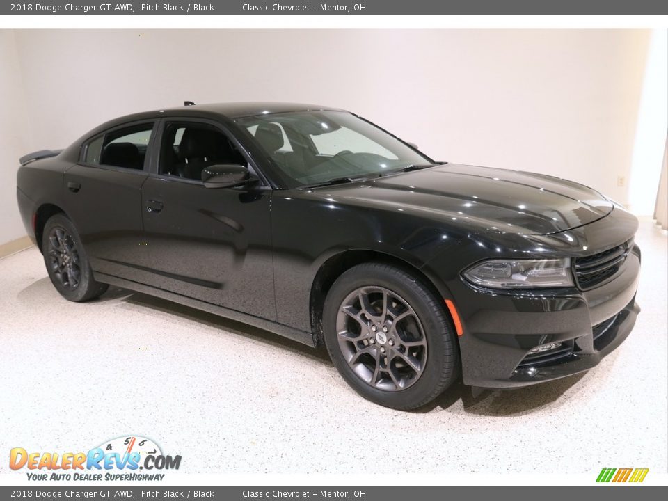 2018 Dodge Charger GT AWD Pitch Black / Black Photo #1