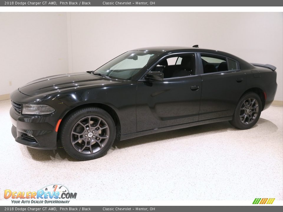 2018 Dodge Charger GT AWD Pitch Black / Black Photo #3