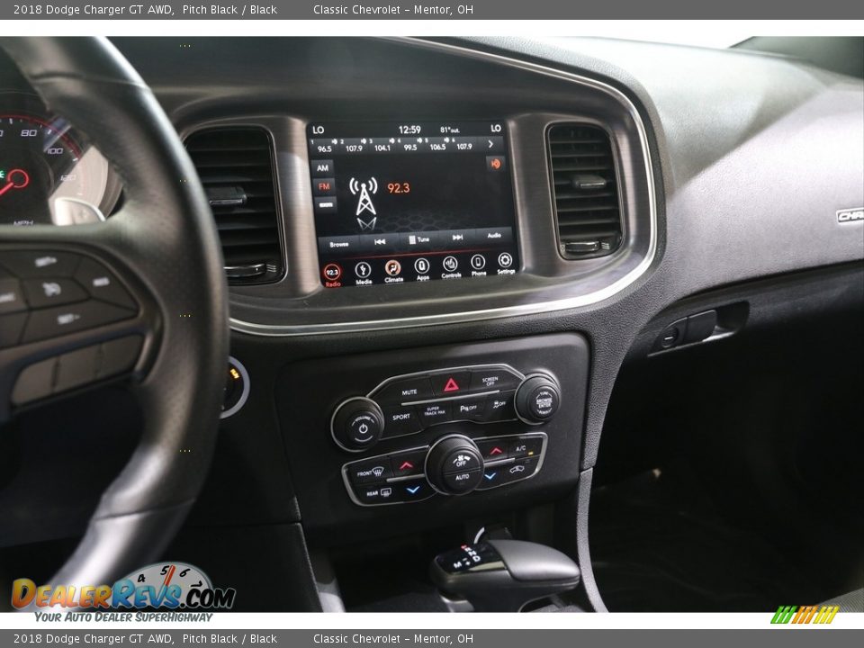 2018 Dodge Charger GT AWD Pitch Black / Black Photo #8
