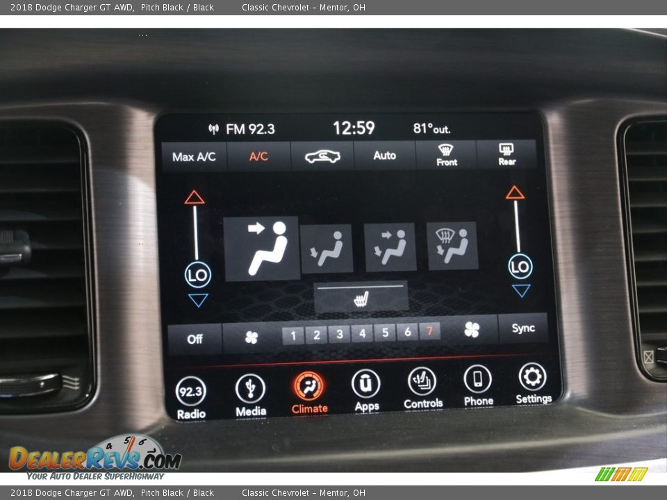 2018 Dodge Charger GT AWD Pitch Black / Black Photo #9