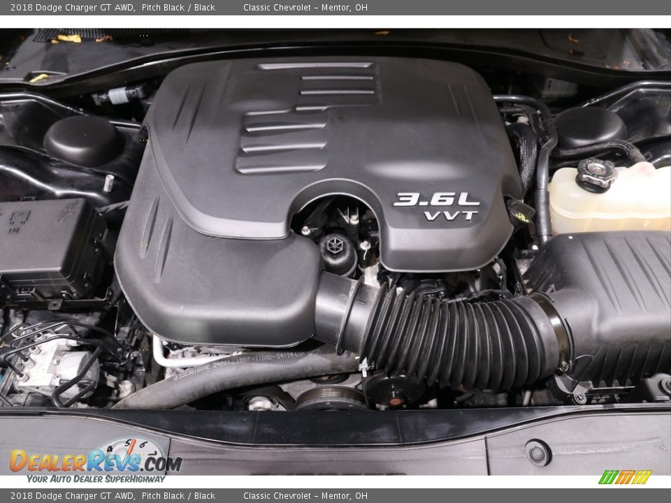 2018 Dodge Charger GT AWD Pitch Black / Black Photo #18