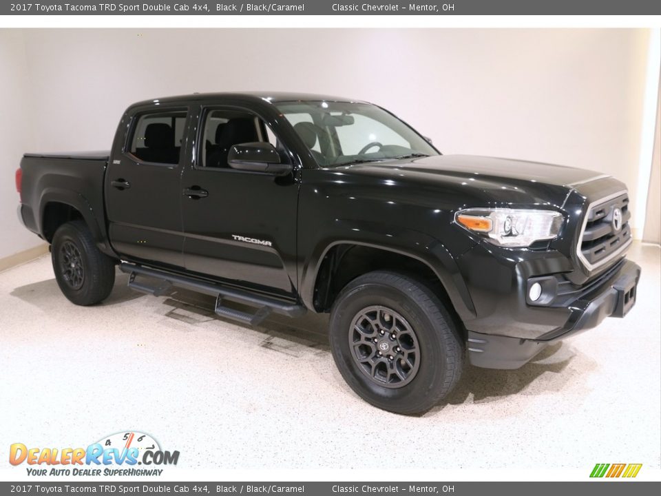 2017 Toyota Tacoma TRD Sport Double Cab 4x4 Black / Black/Caramel Photo #1