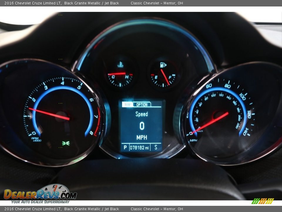 2016 Chevrolet Cruze Limited LT Black Granite Metallic / Jet Black Photo #8