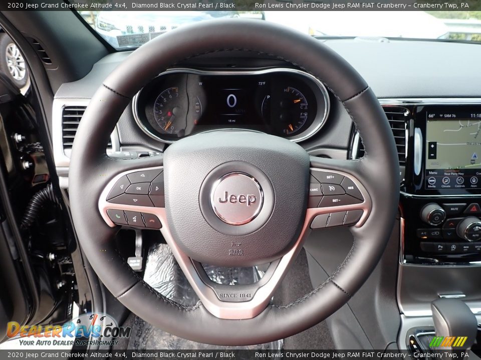 2020 Jeep Grand Cherokee Altitude 4x4 Diamond Black Crystal Pearl / Black Photo #17