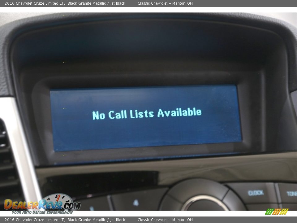 2016 Chevrolet Cruze Limited LT Black Granite Metallic / Jet Black Photo #11